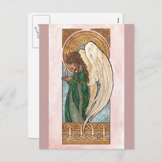 Carte postale d'ange de Noël (Devant / Derrière)