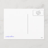 Carte postale d'ange de trompette bleu et vert (Dos)