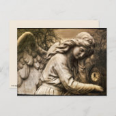 Carte postale d'ange gothique (Devant / Derrière)