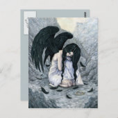 Carte postale d'ange tombée par halo cassé (Devant / Derrière)