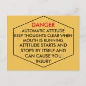 CARTE POSTALE DANGER (Devant)