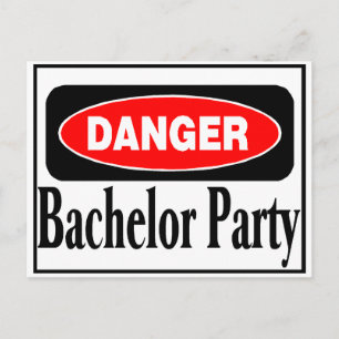 Carte Postale Danger Bachelor Party