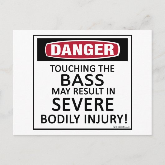 Carte Postale Danger Bass (Devant)