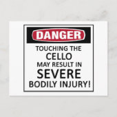 Carte Postale Danger Cello (Devant)
