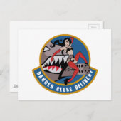 CARTE POSTALE DANGER FERMER LIVRAISON VELCRO MORALE PATCH - PLEI (Devant / Derrière)