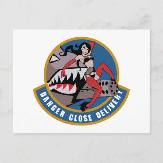 CARTE POSTALE DANGER FERMER LIVRAISON VELCRO MORALE PATCH - PLEI (Devant)
