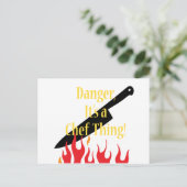 Carte Postale Danger, un chef (Debout devant)