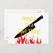 Carte Postale Danger, un chef (Devant / Derrière)