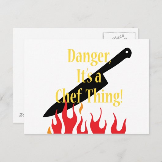 Carte Postale Danger, un chef (Devant / Derrière)