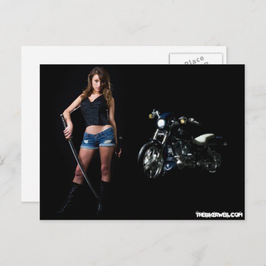 Carte Postale Dangerous Biker (Devant / Derrière)