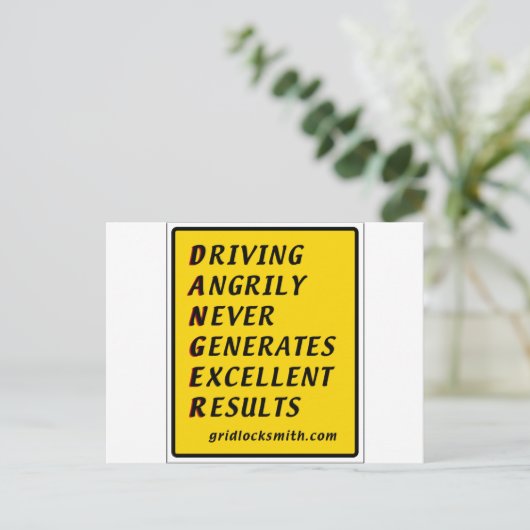 Carte Postale DANGERsign (Debout devant)