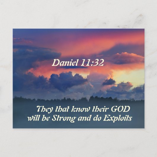 Carte Postale Daniel 11:32 Verse de la Bible (Devant)