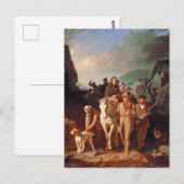 Carte Postale Daniel Boone escortant des colons (Devant / Derrière)