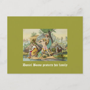 Carte Postale Daniel Boone protège sa famille