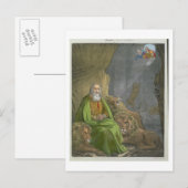 Carte Postale Daniel dans le Den des Lions, tiré d'une bible imp (Devant / Derrière)