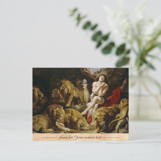 Carte Postale Daniel dans le Den du Lion Peter Paul Rubens peint (Debout devant)