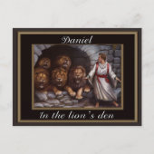 Carte Postale Daniel debout dans la fosse aux lions aux murs de  (Devant)