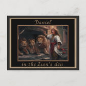 Carte Postale Daniel debout dans la fosse aux lions d'aspect anc (Devant)