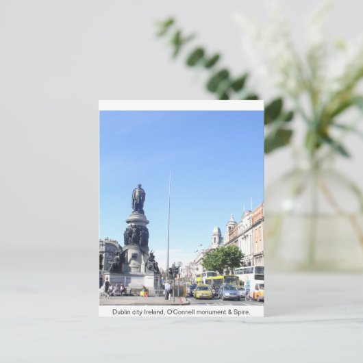 Carte Postale Daniel O'Connell Monument image & Dublin Spire (Debout devant)