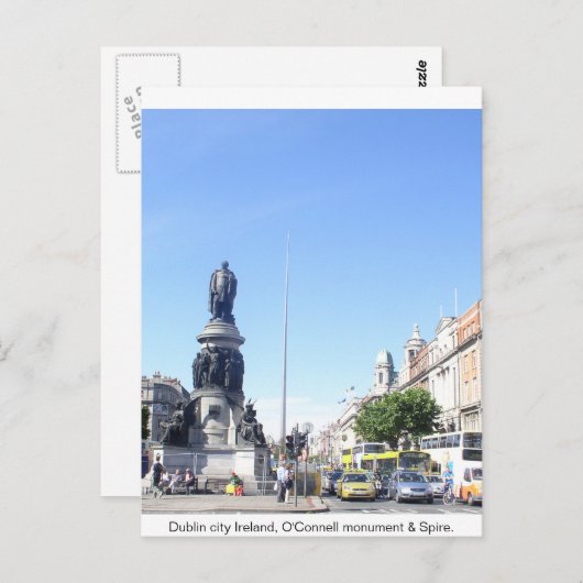 Carte Postale Daniel O'Connell Monument image & Dublin Spire (Devant / Derrière)