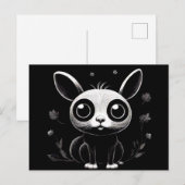 Carte postale d'animal de dessin animé de style ré (Devant / Derrière)