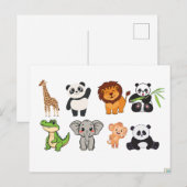 CARTE POSTALE D'ANIMAUX DRÔLES (Devant / Derrière)