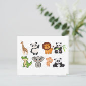 CARTE POSTALE D'ANIMAUX DRÔLES (Debout devant)