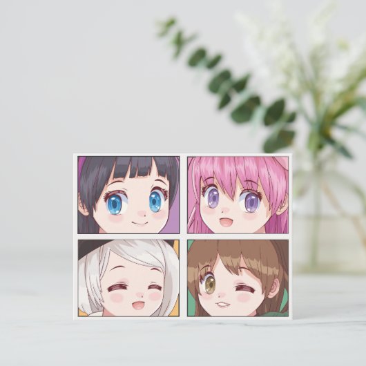 Carte postale d'anime mignonne (Debout devant)