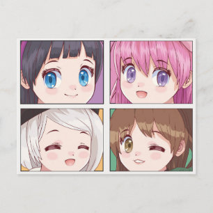 Carte postale d'anime mignonne