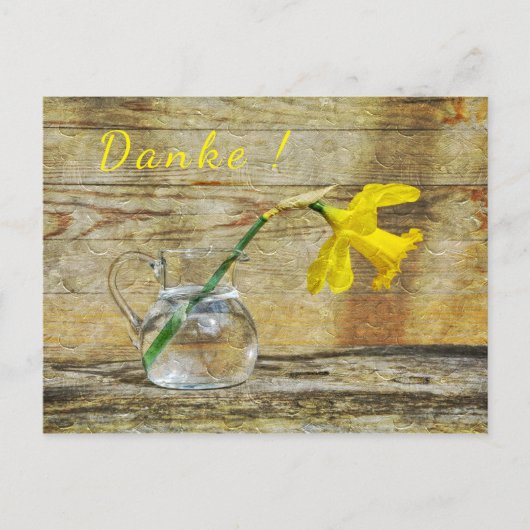 Carte Postale Danke mit einer Narzisse (Devant)