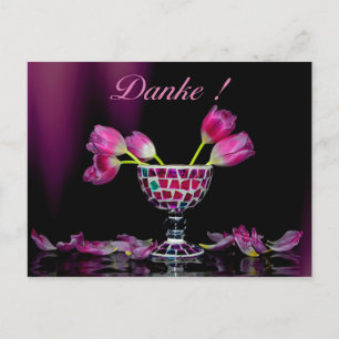 Carte Postale Danke sagen mit Tulpen -