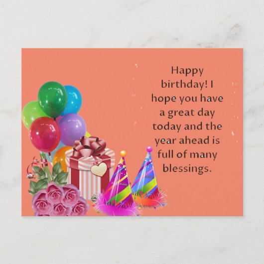 Carte postale d'anniversaire (Devant)