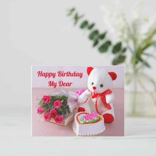 Carte postale d'anniversaire (Debout devant)