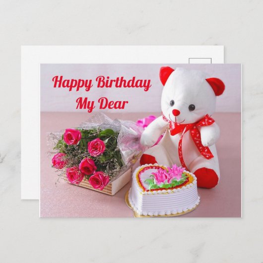 Carte postale d'anniversaire (Devant / Derrière)