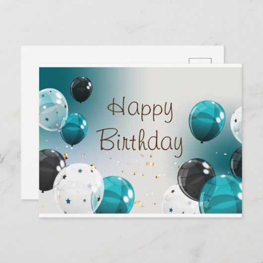 Carte postale d'anniversaire (Devant / Derrière)