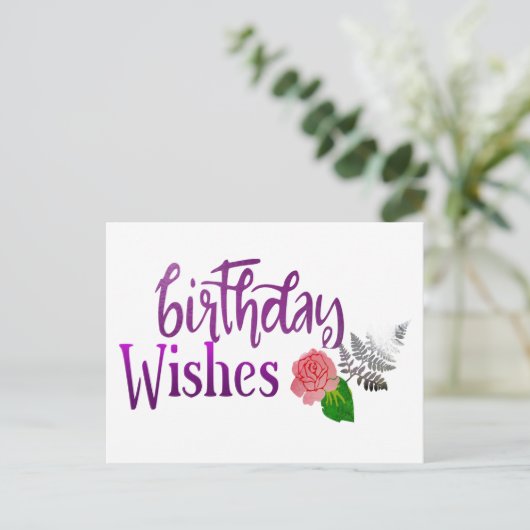 Carte postale d'anniversaire (Debout devant)