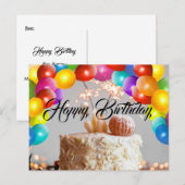 Carte postale d'anniversaire (Devant / Derrière)