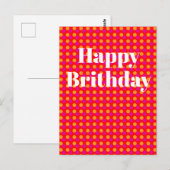 Carte postale d'anniversaire (Devant / Derrière)