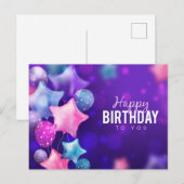 Carte postale d'anniversaire (Devant / Derrière)