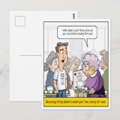 Carte postale d'anniversaire 40 ans humoristique (Devant / Derrière)