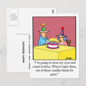 Carte postale d'anniversaire amusante ! (Devant / Derrière)