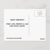 Carte postale d'anniversaire amusante ! (Dos)