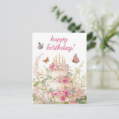 Carte postale d'anniversaire aquarelle (Debout devant)