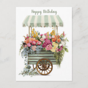 Carte postale d'anniversaire aquarelle