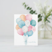 Carte postale d'anniversaire aquarelle (Debout devant)