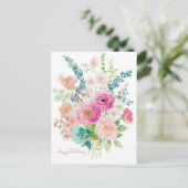 Carte postale d'anniversaire aquarelle (Debout devant)