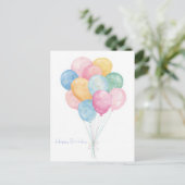 Carte postale d'anniversaire aquarelle (Debout devant)