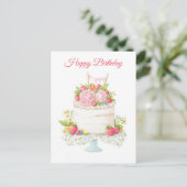 Carte postale d'anniversaire aquarelle (Debout devant)