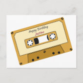 Carte postale d'anniversaire avec cassette audio (Devant)