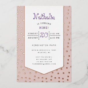 Carte postale d'anniversaire avec confettis dorés